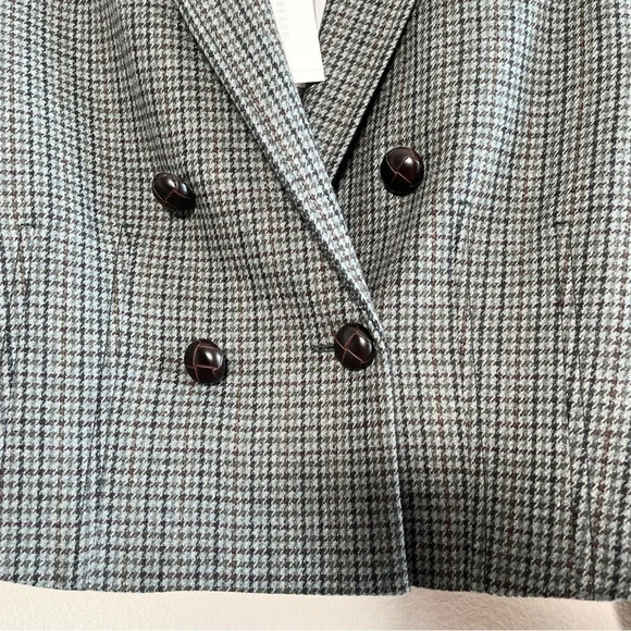 Veronica Beard Sybille Houndstooth Wool blend Cropped Jacket Blazer size 2 - Picture 8 of 16